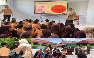 Langkah Kecil untuk Hidup Sehat, Murid MIN 5 Ikuti Sosialisasi Cuci Tangan