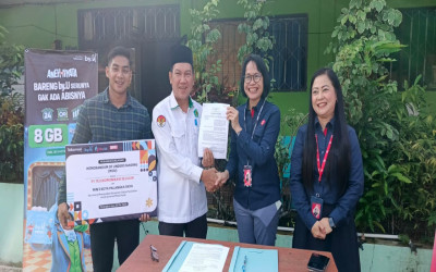 MIN 5 Kota Palangka Raya Jalin Kerja Sama Dengan PT Telkomsel Palangka Raya